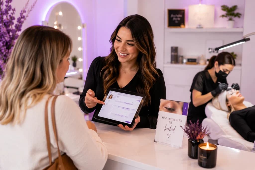 How PandaCue Schedules Lash and Brow Fills
