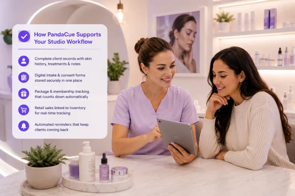 How PandaCue Supports a Skincare Studio's Actual Workflow